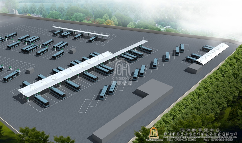 深圳市前海四、五站場(chǎng)公交總站充電樁膜結(jié)構(gòu)加蓋改造項(xiàng)目