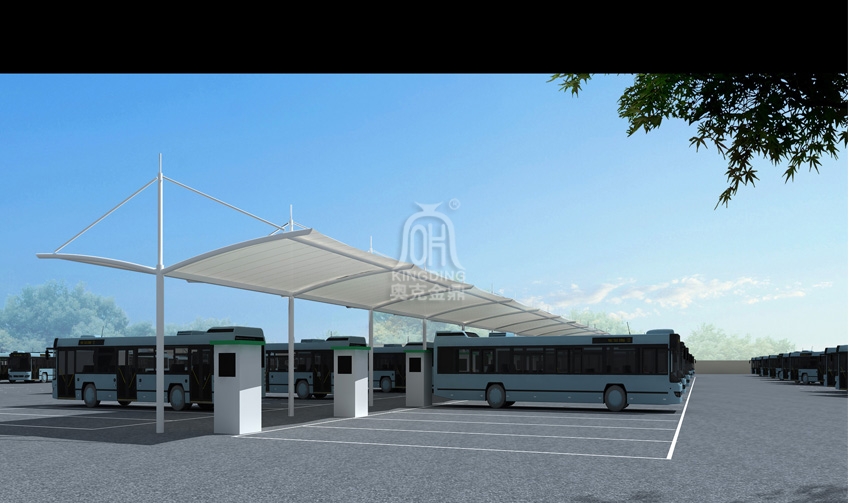 深圳市前海四、五站場(chǎng)公交總站充電樁膜結(jié)構(gòu)加蓋改造項(xiàng)目