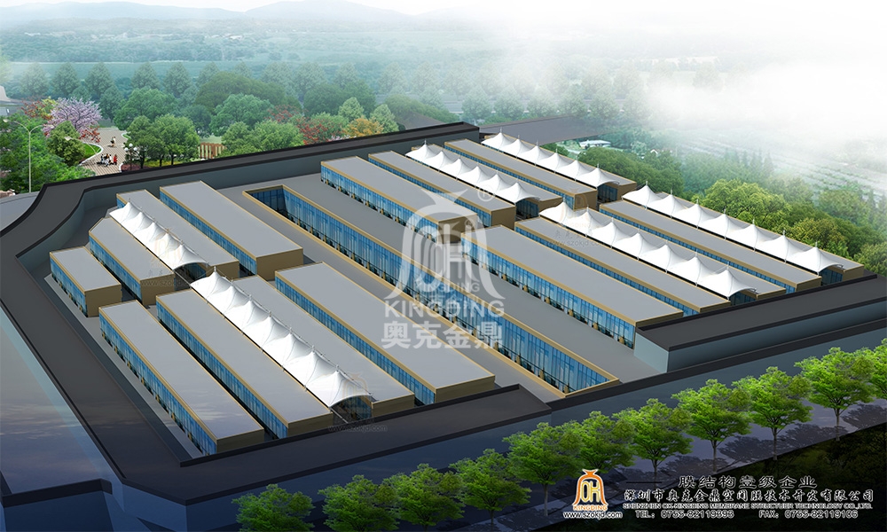 仁懷國(guó)際汽車(chē)城二期商業(yè)街通道膜結(jié)構(gòu)  