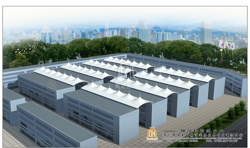 仁懷國際汽車城三期商業(yè)街通道膜結構